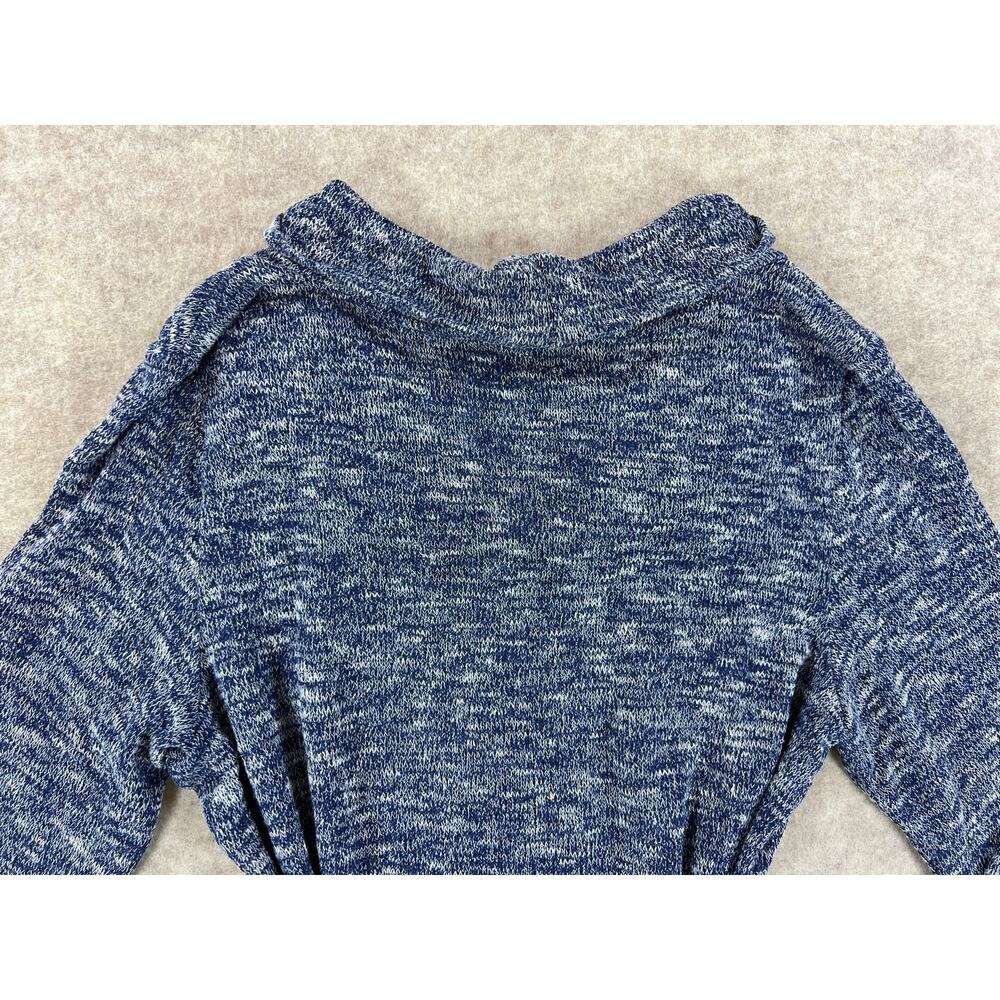 Oh Baby by Motherhood Maternity Space Dye Blue Lightweight Sweater Tie Waist L - Picture 4 of 7